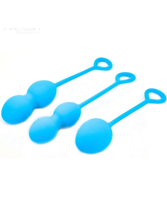PESAS VAGINALES ARMONY 3 NIVELES AZUL - EJERCICIOS ÍNTIMOS DE LA MARCA ARMONY WEARABLES