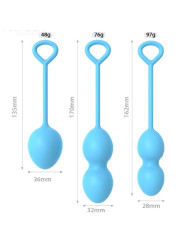 PESAS VAGINALES ARMONY 3 NIVELES AZUL - EJERCICIOS ÍNTIMOS DE LA MARCA ARMONY WEARABLES