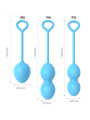 PESAS VAGINALES ARMONY 3 NIVELES AZUL - EJERCICIOS ÍNTIMOS DE LA MARCA ARMONY WEARABLES