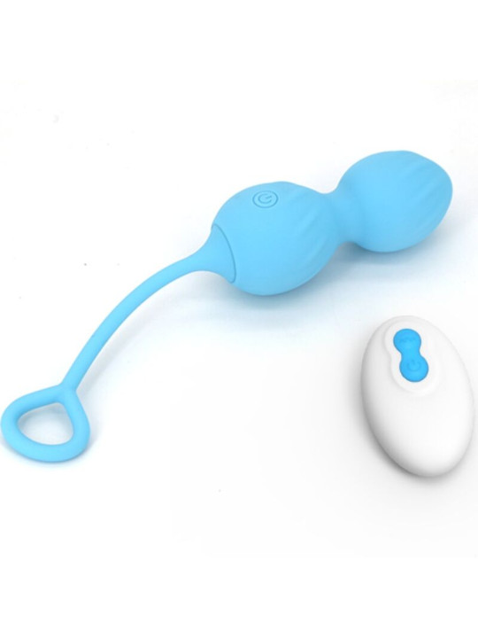 PESAS VAGINALES VIBRADOR CONTROL REMOTO 10 MODOS AZUL DE LA MARCA ARMONY VIBRATORS
