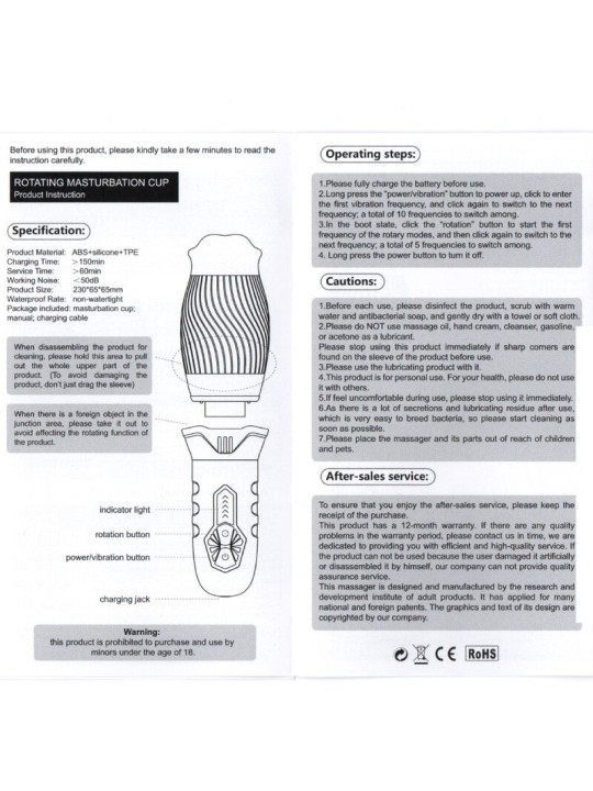 MASTURBADOR VIBRADOR ORAL BELUCCI BLANCO - ARMONY DE LA MARCA ARMONY FOR HIM