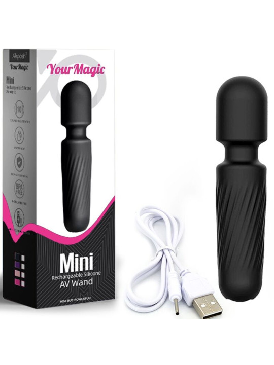 VIBRADOR RECARGABLE ARMONY 10 MODOS SILICONA SUAVE NEGRO DE LA MARCA ARMONY MASSAGERS