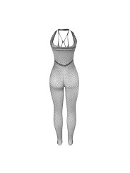 BODYSTOCKING LARGO REJILLA TIRANTES PECHO Y ESPALDA NEGRO DE LA MARCA SUBBLIME BODYSTOCKINGS