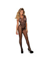 BODYSTOCKING CROTCHLESS REJILLA FLORES NEGRO SUBBLIME DE LA MARCA SUBBLIME BODYSTOCKINGS