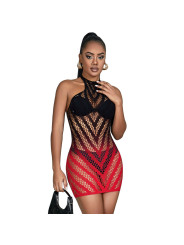 BODYSTOCKING REJILLA DEGRADADO ROJO Y NEGRO SUBBLIME DE LA MARCA SUBBLIME DRESSES