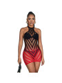 BODYSTOCKING REJILLA DEGRADADO ROJO Y NEGRO SUBBLIME DE LA MARCA SUBBLIME DRESSES