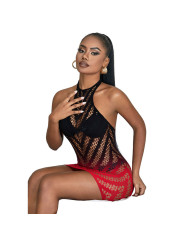 BODYSTOCKING REJILLA DEGRADADO ROJO Y NEGRO SUBBLIME DE LA MARCA SUBBLIME DRESSES