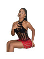 BODYSTOCKING REJILLA DEGRADADO ROJO Y NEGRO SUBBLIME DE LA MARCA SUBBLIME DRESSES