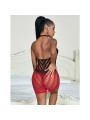 BODYSTOCKING REJILLA DEGRADADO ROJO Y NEGRO SUBBLIME DE LA MARCA SUBBLIME DRESSES