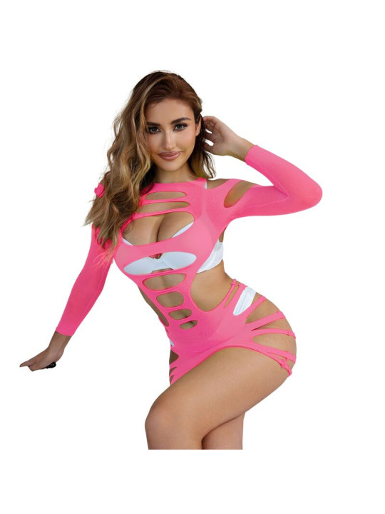 BODYSTOCKING DE REJILLA ROSA MANGA LARGA SUBBLIME DE LA MARCA SUBBLIME DRESSES