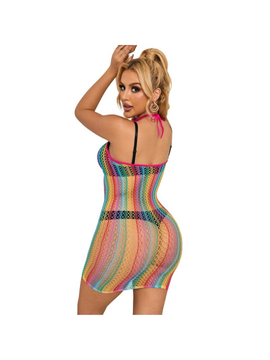 BODYSTOCKING REJILLA ARCOÍRIS SUBBLIME TALLA ÚNICA DE LA MARCA SUBBLIME DRESSES