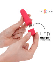 BALA VIBRADORA SYMONE RECARGABLE USB 8 MODOS ROJO DE LA MARCA INTENSE FUN