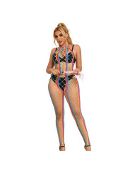 BODYSTOCKING REJILLA ARCOIRIS CUELLO HALTER SUBBLIME DE LA MARCA SUBBLIME BODYSTOCKINGS