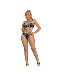 BODYSTOCKING REJILLA ARCOIRIS CUELLO HALTER SUBBLIME DE LA MARCA SUBBLIME BODYSTOCKINGS