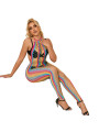BODYSTOCKING REJILLA ARCOIRIS CUELLO HALTER SUBBLIME DE LA MARCA SUBBLIME BODYSTOCKINGS