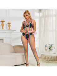 BODYSTOCKING REJILLA ARCOIRIS CUELLO HALTER SUBBLIME DE LA MARCA SUBBLIME BODYSTOCKINGS