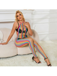 BODYSTOCKING REJILLA ARCOIRIS CUELLO HALTER SUBBLIME DE LA MARCA SUBBLIME BODYSTOCKINGS