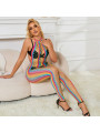 BODYSTOCKING REJILLA ARCOIRIS CUELLO HALTER SUBBLIME DE LA MARCA SUBBLIME BODYSTOCKINGS