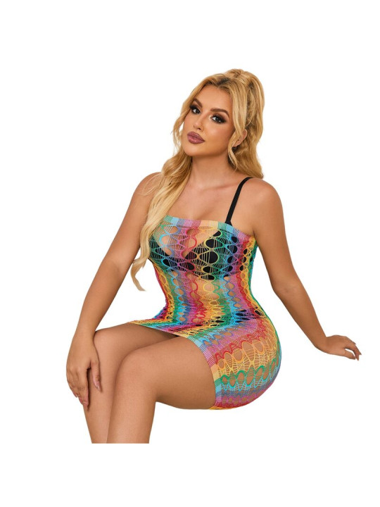 BODYSTOCKING REJILLA ARCOÍRIS HOMBROS DESCUBIERTOS SUBBLIME DE LA MARCA SUBBLIME DRESSES