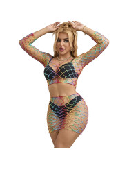 BODYSTOCKING REJILLA ARCOÍRIS 2 PIEZAS MANGA LARGA SUBBLIME DE LA MARCA SUBBLIME SETS