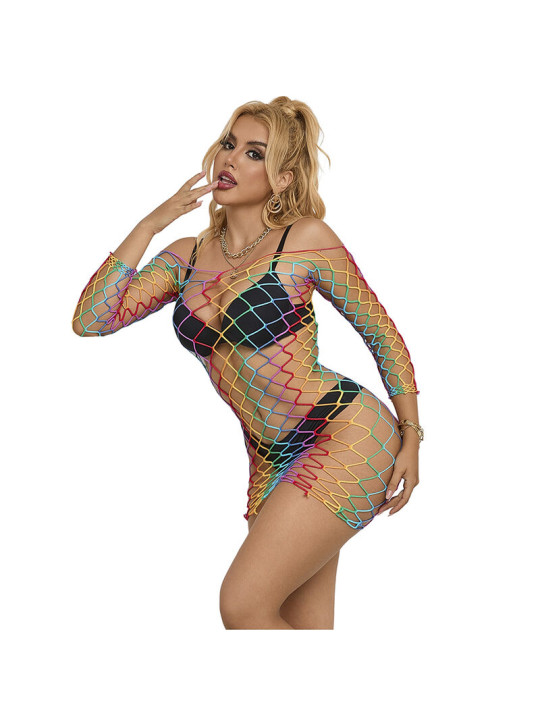 BODYSTOCKING REJILLA ARCOÍRIS MANGA LARGA SUBBLIME DE LA MARCA SUBBLIME DRESSES