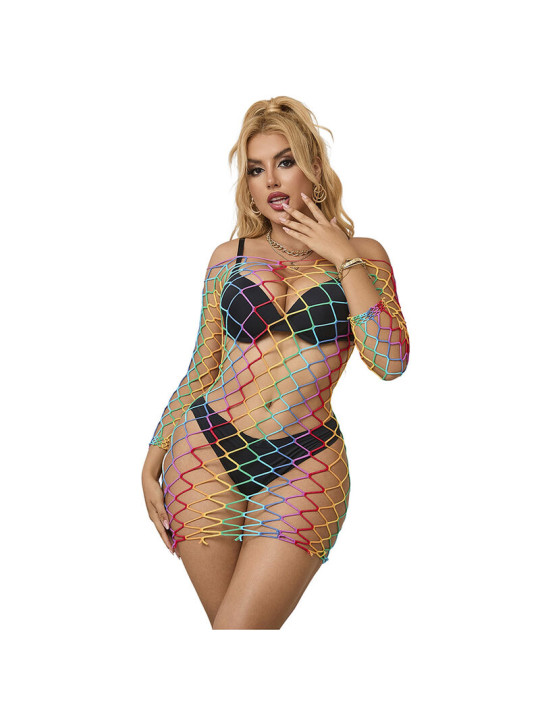 BODYSTOCKING REJILLA ARCOÍRIS MANGA LARGA SUBBLIME DE LA MARCA SUBBLIME DRESSES