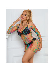 BODYSTOCKING REJILLA ARCOÍRIS MANGA LARGA SUBBLIME DE LA MARCA SUBBLIME DRESSES