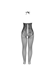 BODYSTOCKING REJILLA NEGRO COPA ABIERTA Y CUELLO HALTER DE LA MARCA SUBBLIME BODYSTOCKINGS