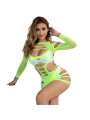 BODYSTOCKING DE REJILLA MANGA LARGA VERDE SUBBLIME DE LA MARCA SUBBLIME DRESSES