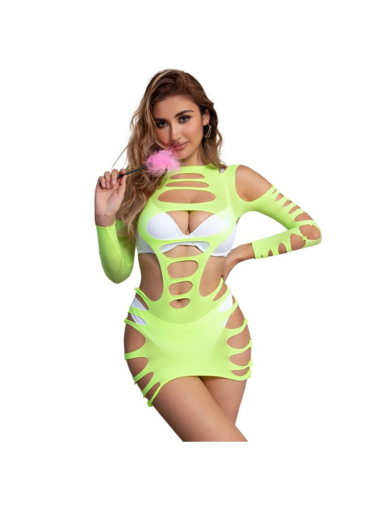 BODYSTOCKING DE REJILLA MANGA LARGA VERDE SUBBLIME DE LA MARCA SUBBLIME DRESSES