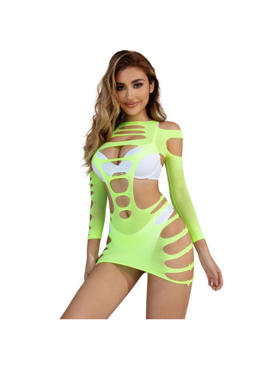 BODYSTOCKING DE REJILLA MANGA LARGA VERDE SUBBLIME DE LA MARCA SUBBLIME DRESSES