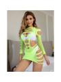 BODYSTOCKING DE REJILLA MANGA LARGA VERDE SUBBLIME DE LA MARCA SUBBLIME DRESSES