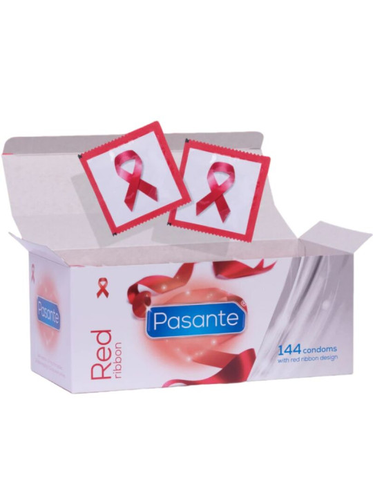 PRESERVATIVOS RED RIBBON 144 UNIDADES - LUCHA CONTRA EL VIH DE LA MARCA PASANTE