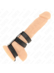 KINK - ANILLO PENE POLIPIEL TRIPLE CON CIERRE A PRESIÓN DE LA MARCA KINK RING POWER