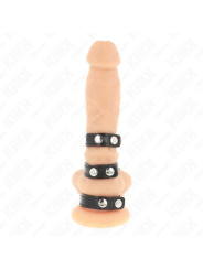KINK - ANILLO PENE POLIPIEL TRIPLE CON CIERRE A PRESIÓN DE LA MARCA KINK RING POWER