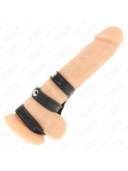 KINK - ANILLO PENE POLIPIEL TRIPLE CON CIERRE A PRESIÓN DE LA MARCA KINK RING POWER