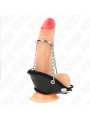 KINK - ANILLO PENE 4 CM CADENA 7 CM METAL CON CINTURÓN POLIPIEL DE LA MARCA KINK RING POWER