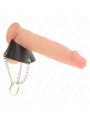 KINK - ANILLO PENE 4 CM CADENA 7 CM METAL CON CINTURÓN CUERO DE LA MARCA KINK RING POWER