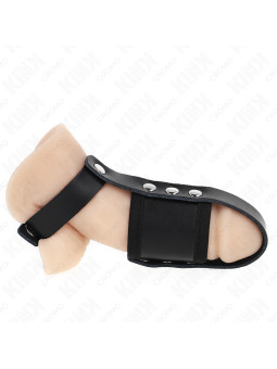 KINK - ANILLO JAULA PENE CUERO CON CORREA DIVISORIA DE BOLAS RECUBIERTO AJUSTABLE DE LA MARCA KINK RING POWER