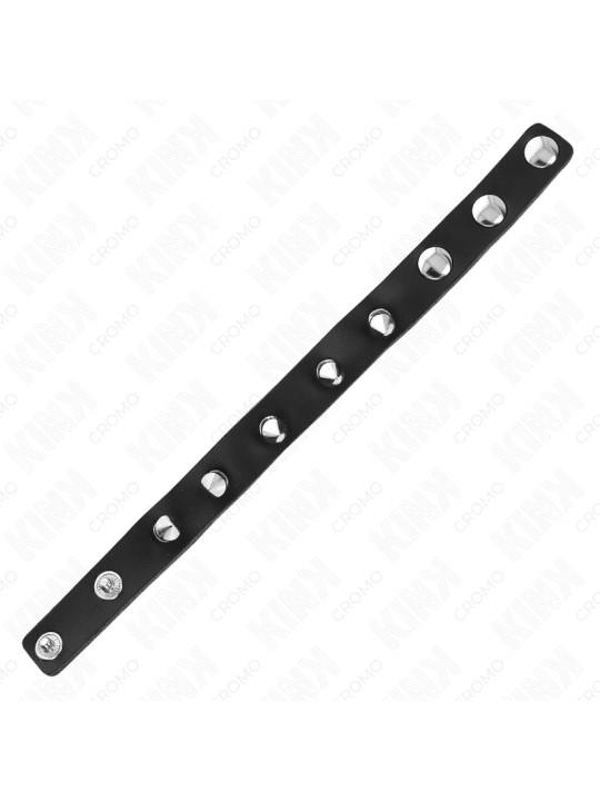 KINK - ANILLO PENE CUERO CON CIERRE A PRESIÓN FORRO ROJO 21 X 1.5 CM DE LA MARCA KINK RING POWER