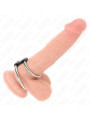 KINK - ANILLO PENE DOBLE METAL 3.7 CM A 5 CM CONECTADOS POR CORREA POLIPIEL MODELO 1 DE LA MARCA KINK RING POWER