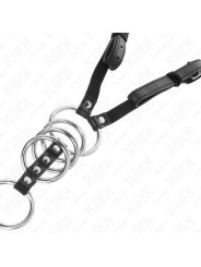 KINK - 5 ANILLOS PENE 3.8 CM A 5 CM METAL CON CINTURÓN POLIPIEL 112 CM DE LA MARCA KINK RING POWER
