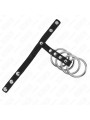 KINK - 4 ANILLOS PENE METAL 3.8 CM CONECTADOS CON CORREA DE CUERO 22 X 1.5 CM Y CIERRE A PRESIÓN DE LA MARCA KINK RING POWER