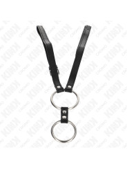 KINK - ANILLO PENE DOBLE METAL 3.8 CM A 5 CM CON CINTURÓN DE POLIPIEL 112 CM DE LA MARCA KINK RING POWER