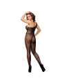 BODYSTOCKING REJILLA UN HOMBRO CON DIAMANTES NEGRO DE LA MARCA SUBBLIME BODYSTOCKINGS