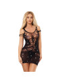 BODYSTOCKING DE REJILLA NEGRO CON DIAMANTES BRILLANTES SUBBLIME DE LA MARCA SUBBLIME DRESSES