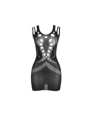 BODYSTOCKING DE REJILLA NEGRO CON DIAMANTES BRILLANTES SUBBLIME DE LA MARCA SUBBLIME DRESSES