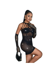 BODYSTOCKING DE REJILLA CON BRILLANTES NEGRO SUBBLIME DE LA MARCA SUBBLIME DRESSES