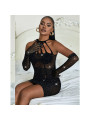 BODYSTOCKING DE REJILLA CON BRILLANTES NEGRO SUBBLIME DE LA MARCA SUBBLIME DRESSES