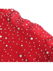 BODYSTOCKING DE REJILLA ROJO CON GUANTES Y DIAMANTES SUBBLIME DE LA MARCA SUBBLIME BODYSTOCKINGS
